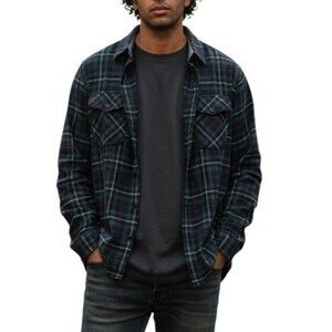 Tallwoods Flannel Plaid Shirt Men’s M Long Sleeve Button Up Casual Excellentvv